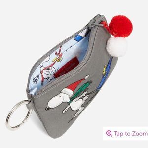 Vera Bradley Peanuts Zip ID Lanyard Snoopy and Woodstock NWT
